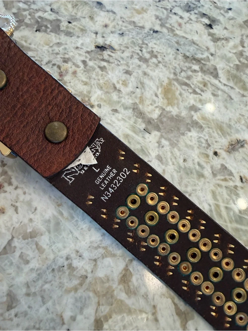 Nocona Leather Women's Belt Beautiful Rhinestones Bling Cowgirl Western Rodeo L